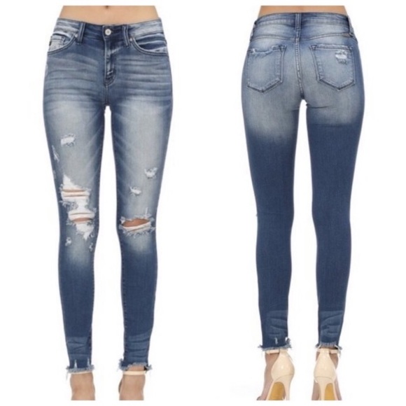 KanCan Skinny Destructed Jean - Picture 3 of 4